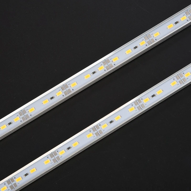 

AAAF 4X 50CM 12V 36 LED 5630 SMD Жесткая полоса света Алюминиевый корпус с торцевой крышкой Белый и теплый белый
