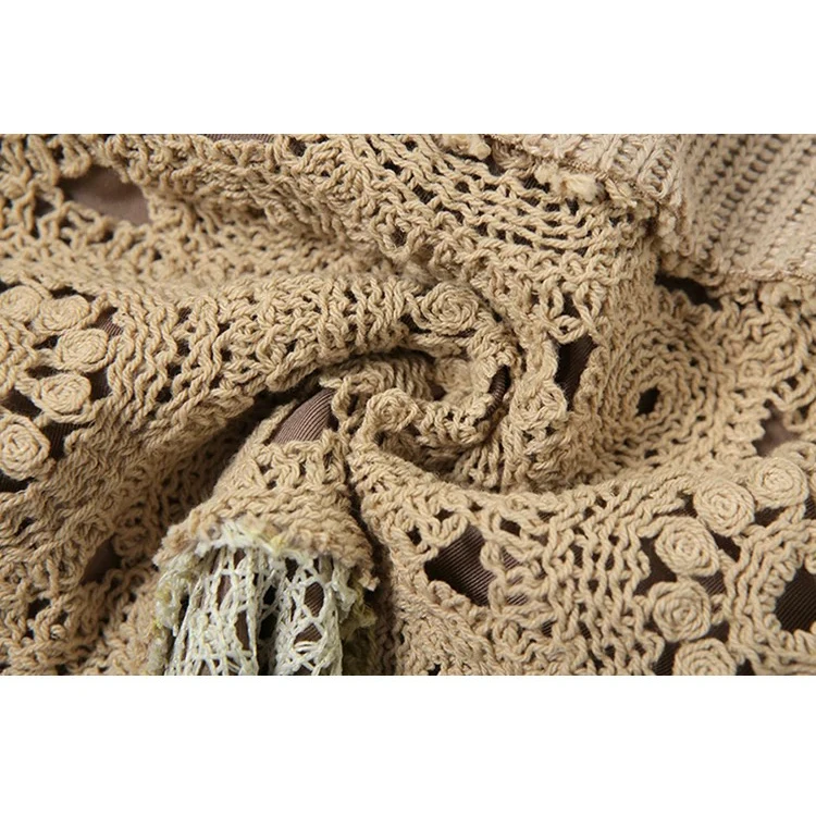 ボヘミアンヴィンテージスタイルニットスカート女性の夏の新しい外観不規則な中空アウト女性のスカート女性服 SL046