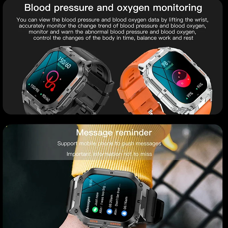GEJIAN Men's New Smart Watch 1.96-inch AMOLED HD Large Screen 5.0 Bluetooth Multi sport Mode Men's 2025 New Smart Call Watch