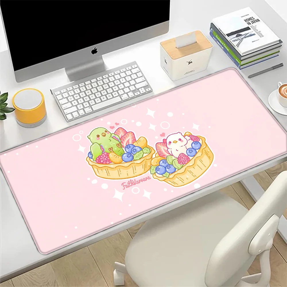 kawaii Fruit Cute berry Mousepad HD Printing Computer Office Locking Edge Non-slip Mouse Pad XXL90x40cm Keyboard PC Desk Pad