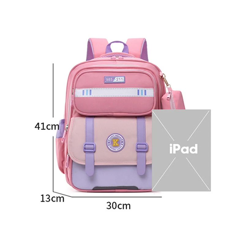 school bag Kids backpack water proof Preschool Ages 6-18 Spine protection Reduce the burden Large capacity
