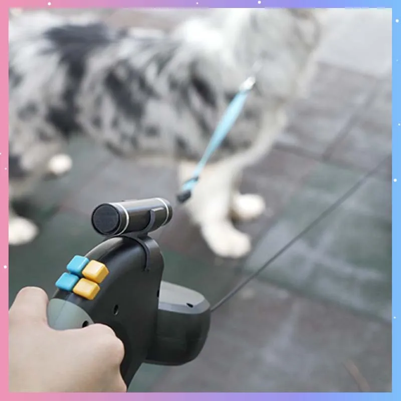 

Retractable Double Dog Leash With LED Flashlight One-Hand Operation For Outdoor Walking Automatic Small Medium Dog/Cat Walkies
