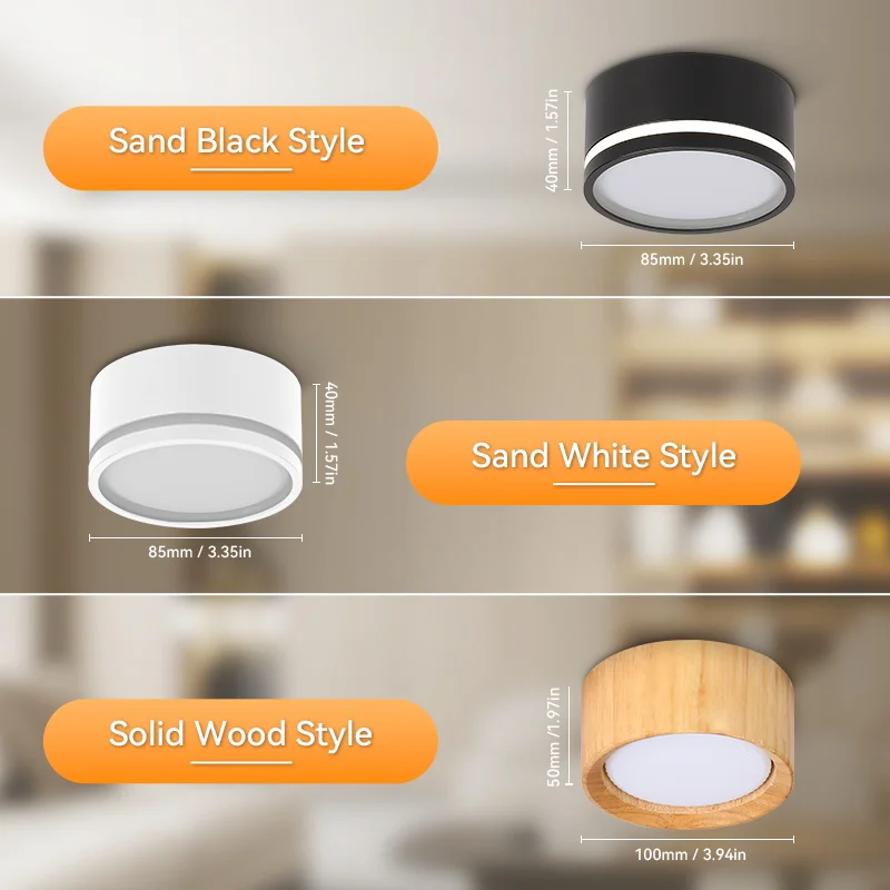 GX53 Spot Led Ceiling Light Surface Mounted Downlight Indoor Down Lighting for Living Room Bedroom Ceiling Lamp Led Spotlight