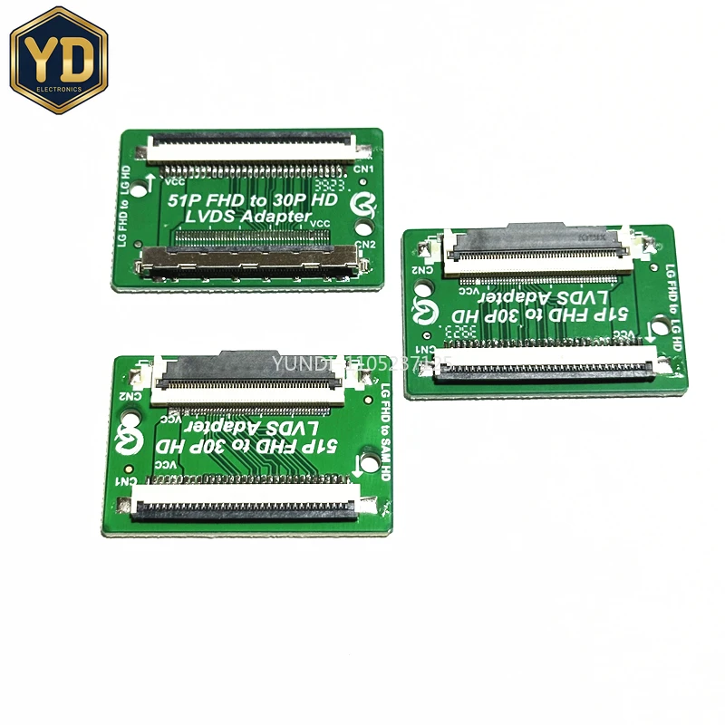 YD 15PCS/ FHD LVDS 2K 51pin/30pin For SAM Turn LG Cable Connector Cable Adapter Board Left and Right Replacement