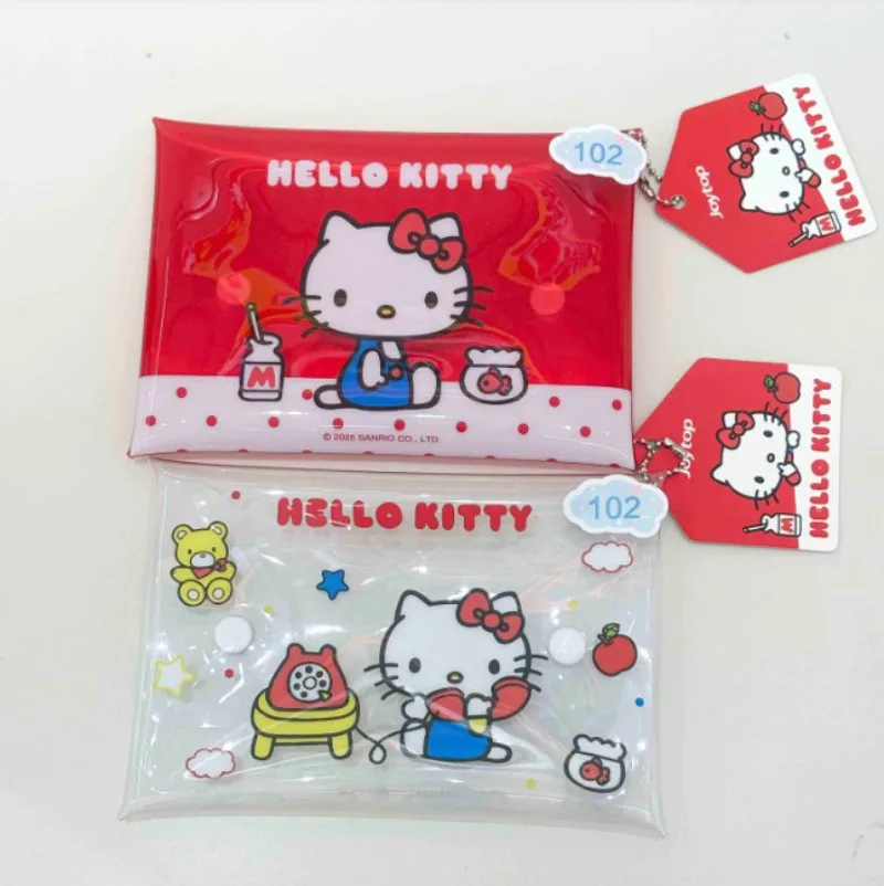 Kawaii Hello Kitty Cartoon Anime File Bag B6 Snap Storage Bag Waterproof Premium Cute Student Gift Women Accessories Wholesale
