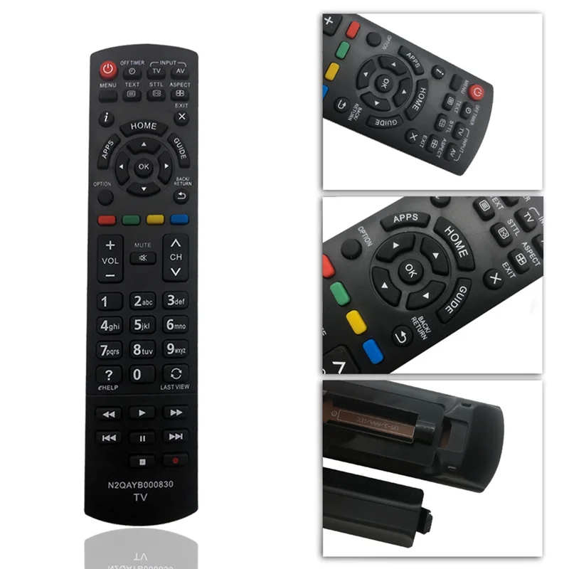 AA60-TV Remote Control Plastic Remote Control Compatible For Panasonic N2QAYB000830 Television