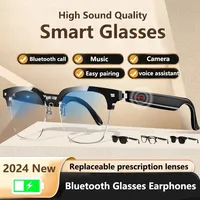 Camera Smart Glasses Blue Light Filtering Polarized Sunglass Lenses  Audio Built-in Mic & Speakers Touch & Voice Assistant Music