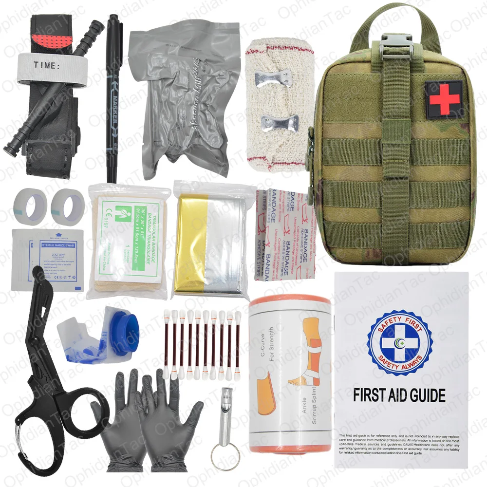 17 Pieces Outdoor Camping Emergency Equipment Wilderness Supplies Survival Tool Set Multi-Function First Aid Kit