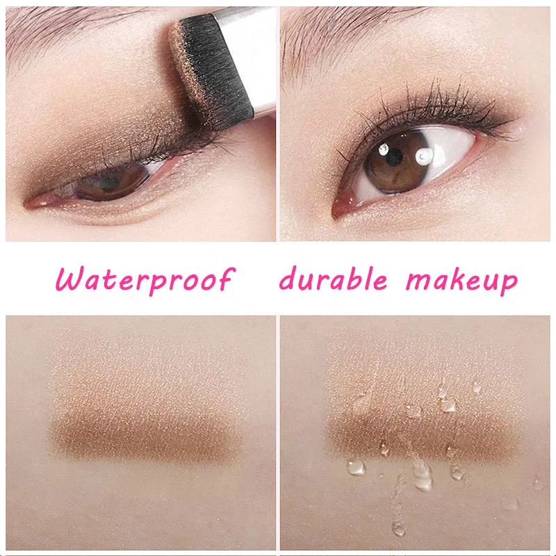 1pc Two-color small box lazy eye shadow makeup matte eye shadow easy to carry eyeshadow tray professional women's cosmetics