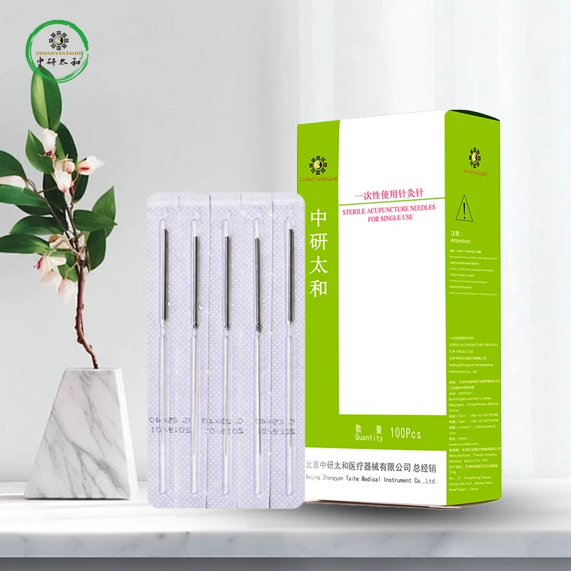 Disposable Acupuncture Needles, Chinese Medicine Sterile Acupuncture Needles, 100 Needles, Without Tube, Individually Needles