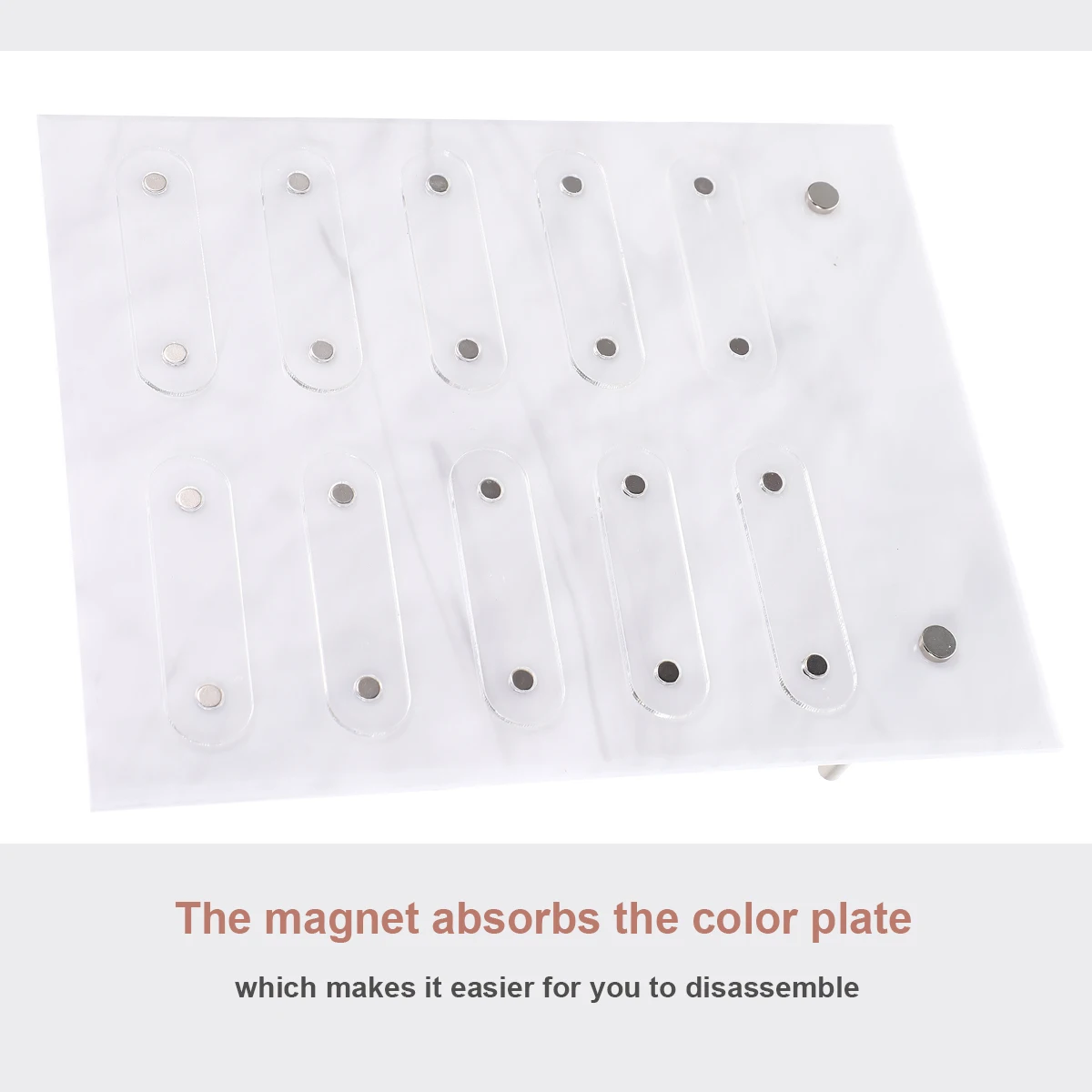 

Detachable Nail Polish Color Chart Frame Marble Stand for False Nails Practice Manicure Holder Salon Decoration