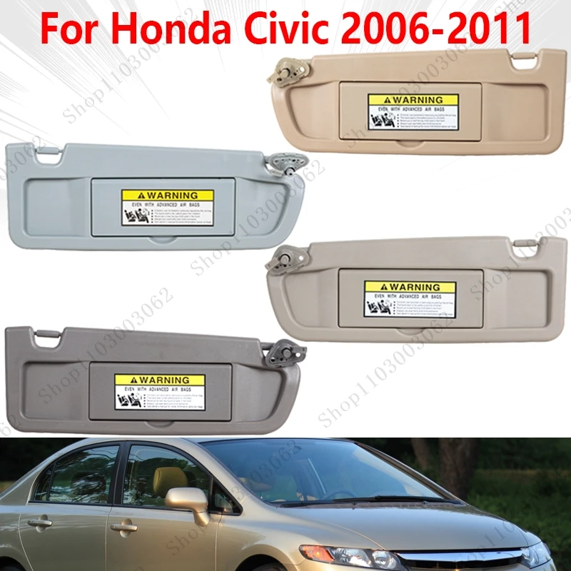 Sunvisor Interior Roof Sunshield Sun Visor Sunshade With Makeup Mirror For Honda Civic 2006 2007 2008 2009-2011 83230-SNA-A01ZB