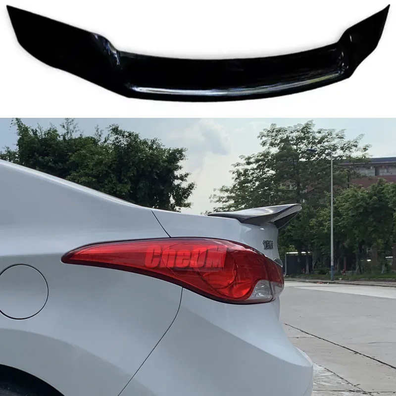 

For Hyundai Elantra 2012 13 14 15 2016 Spoiler High Quality ABS Plastic R Style Rear Trunk Spoiler Wing Car Accessories