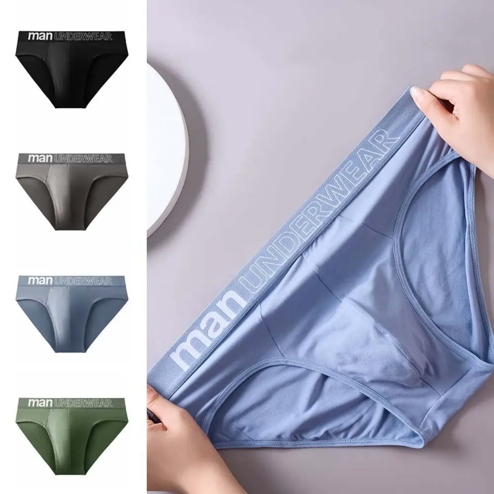 

5PCS Comfortable Low Waist Men Thin Panties Male Lingerie Briefs Men's Underwear Elastic Letter Underpants Men
