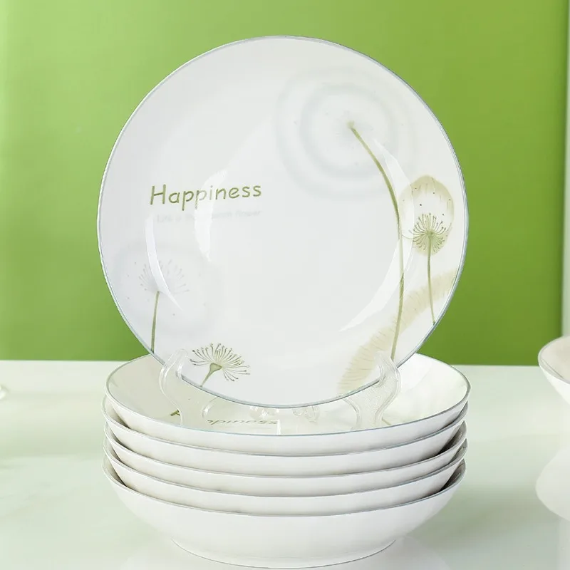 

Nordic Elegant Dinner Set Plates Green Japanese Round Designer Plates Dinner Sets Elegant Italian Vaisselle Kitchen Dishes