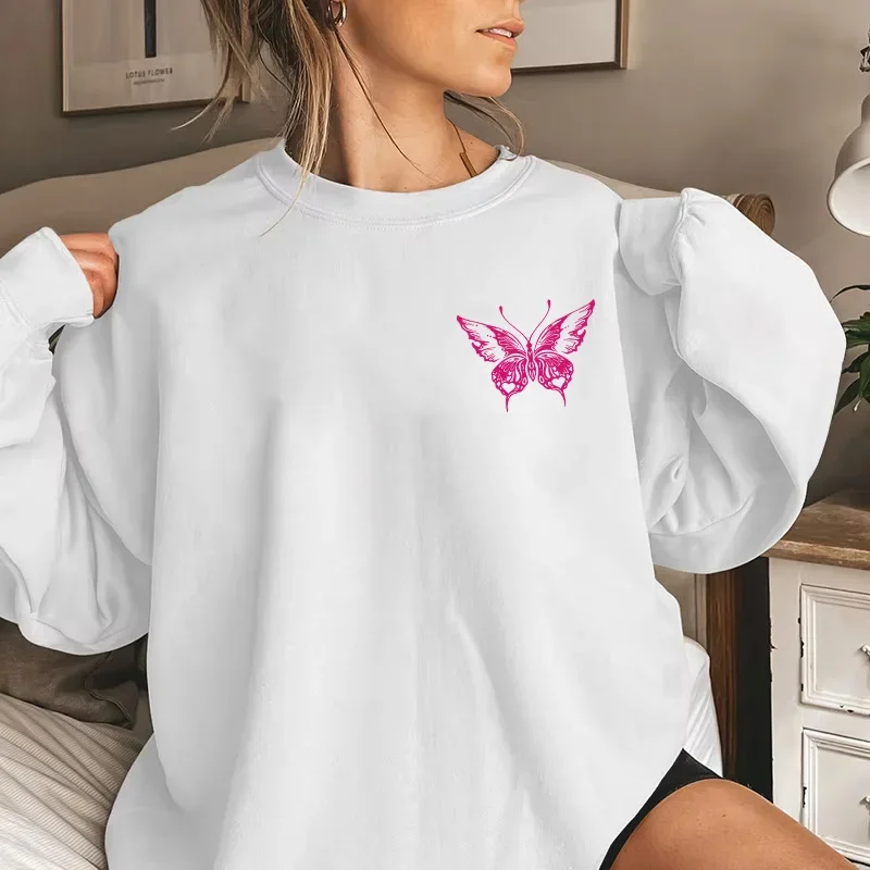Jogging Quality Hot Sales Pullover Fashion Autumn Winter Sports Comfort Casual Women's Sweatshirts Printing O-Neck Tops Outdoors