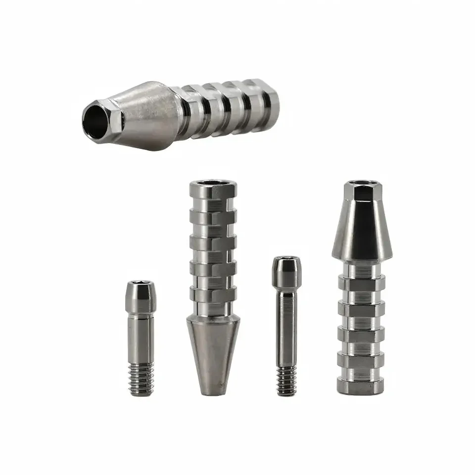 10Pcs Dental Implant Temporary Abutment Fits Multiple Platforms Titanium Provisional Cylinder Screws Restorative Laboratory Tool