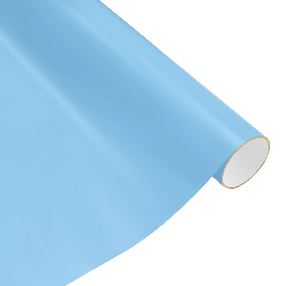 Matte Light Blue Car Vinyl Wrap Roll Film DIY Motorcycle Body Styling Decals Auto Interior Console Modification Film Air Release view 3