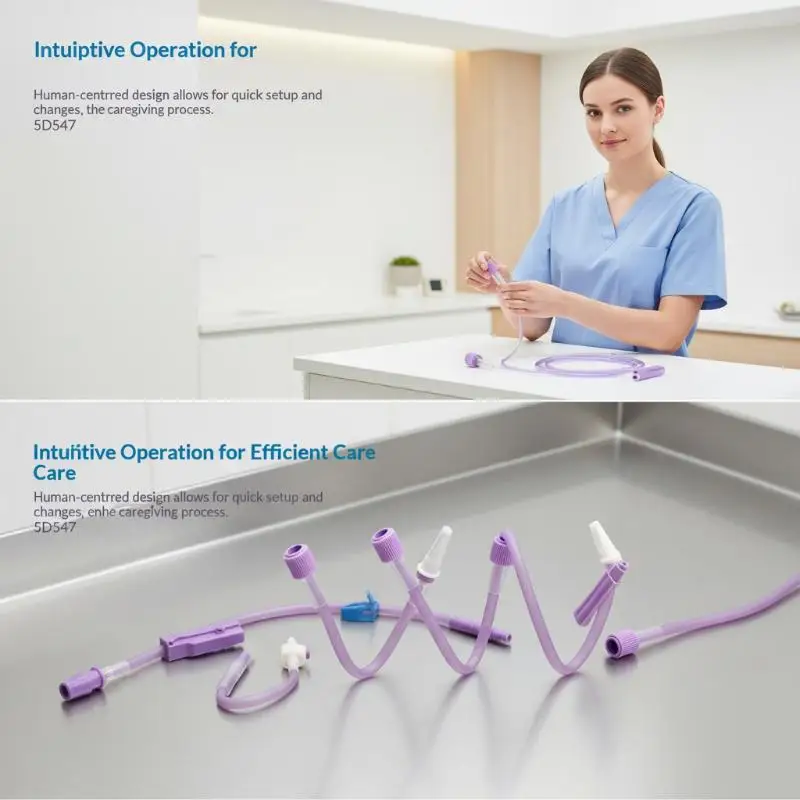 1200ml Odorless Medical Plastic Enteral Nutrition Feeding Bag Nasal Feeding Gravity Pump for Home Health Nursing