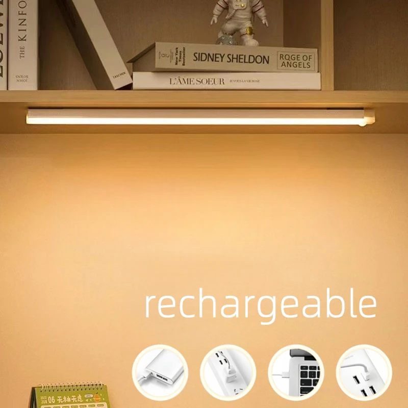 ワイヤレス LED ナイトライト LED モーションセンサーライトタイプ C 充電式ライトキャビネットワードローブランプ階段バックライト通路用