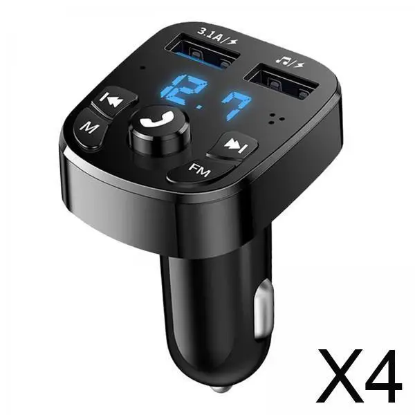 Wireless Bluetooth FM Transmitter Car Player Dual USB Charger Mp3 Hub Audio Receiver Splitter for Mobile Phone Charging