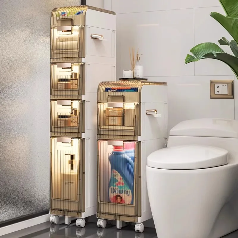 

Crack storage cabinet, kitchen seasoning storage rack, bathroom multi-layer drawer, ultra-narrow gap storage box