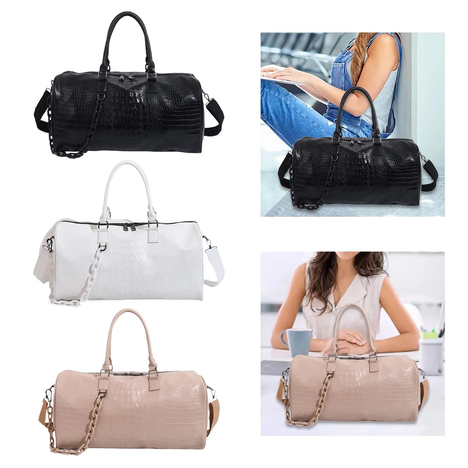 PU Leather Crossbody Bag with Adjustable Strap Satchel Stylish Women Shoulder Bag for Summer Commuting Spring Party Outdoor