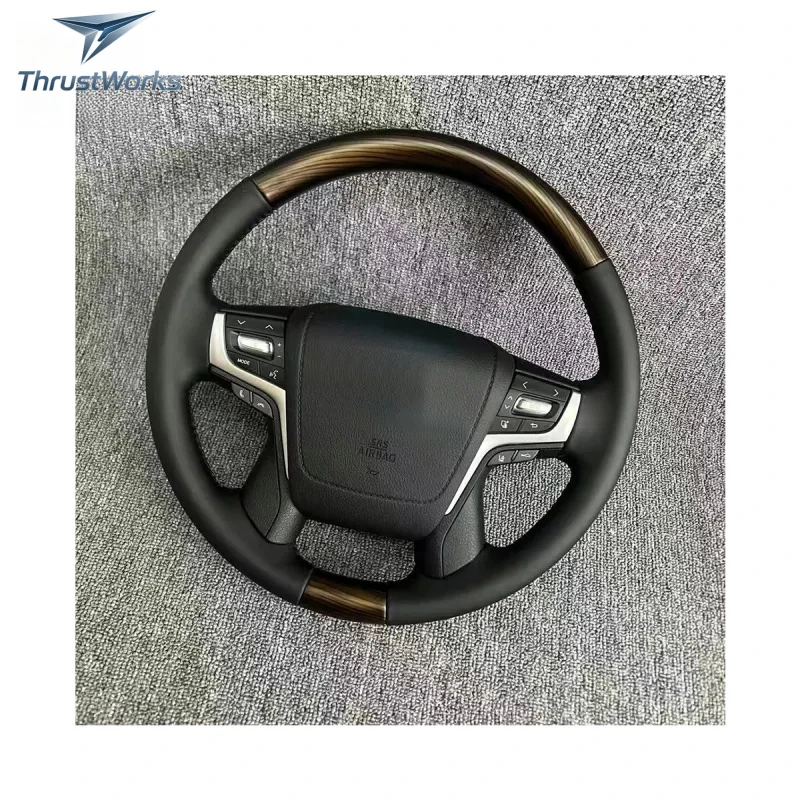 

TOP Best SellingReal Leather Steering Wheel LC200 2008-2020 VX GX Size Coupe Version SuiHigh Quality
