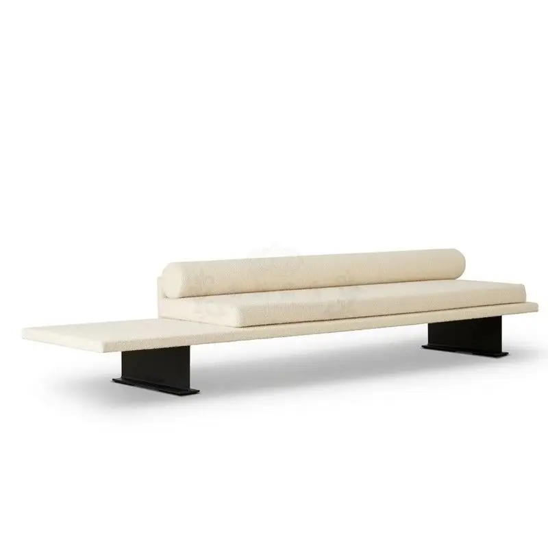 

Metal fabric sofa stool Modern simple shoe changing stool Home bedroom Bedside stool