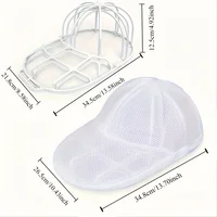 Cage de nettoyage pour chapeaux pour machines à laver, nettoyeur de chapeaux avec sac en filet, sacs ou supports à chapeaux peuvent être achetés séparément. 4