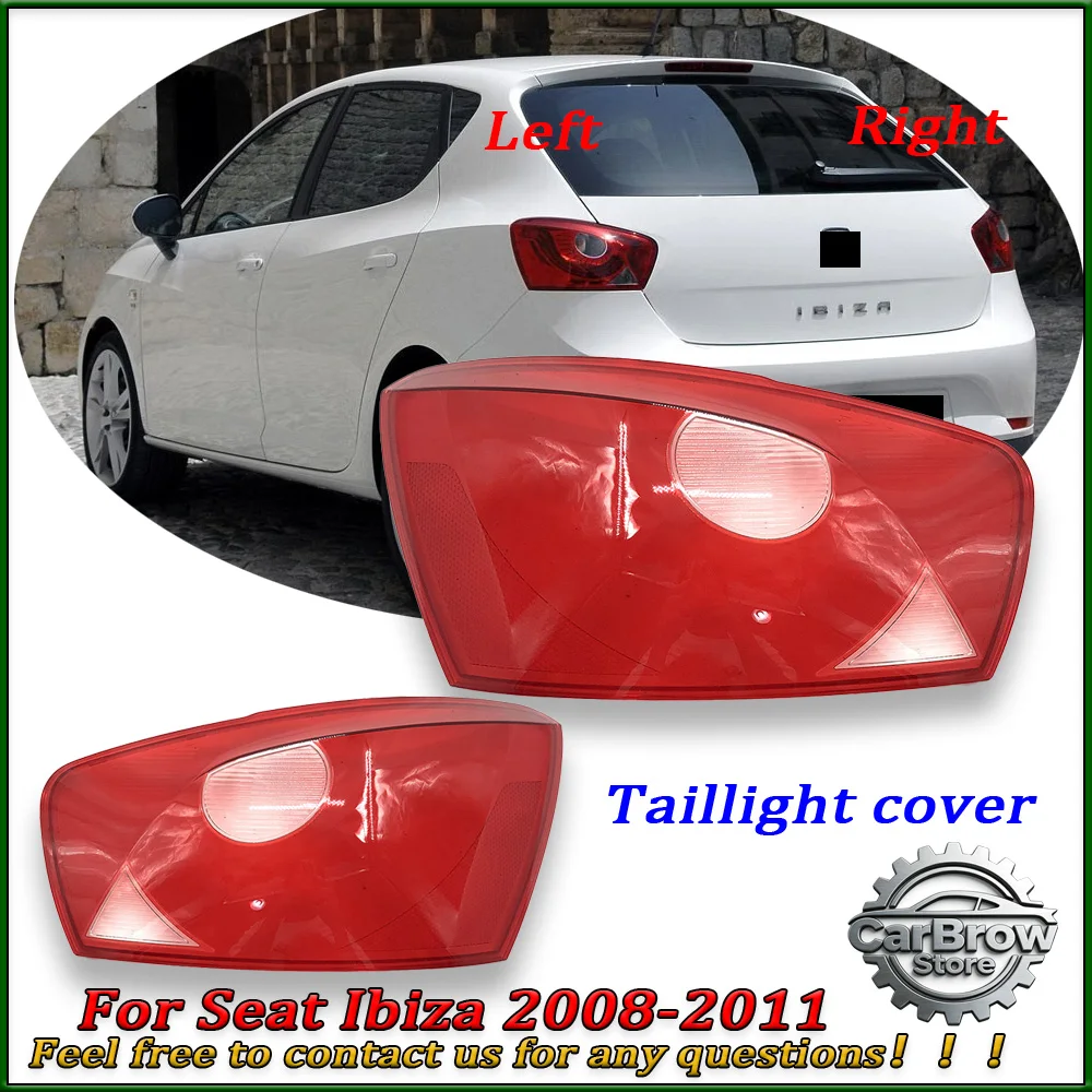 

Rear Tail Lamp Cover For Seat Ibiza 2008 to 2011 Taillight Shell Plexiglass Mask Replace Original Lampshade