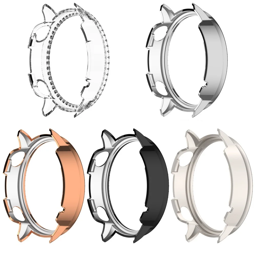 Cover Case For OPPO Watch X2 Mini hollowed out single row diamond hollow protective case