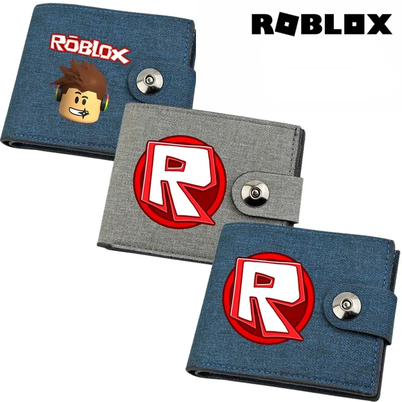 

Roblox Wallet Coin Purse Cartoon Game Anime Figure Print Children Wallet Card Holder Coin Storage Short Paragraph Bag Kid Gift
