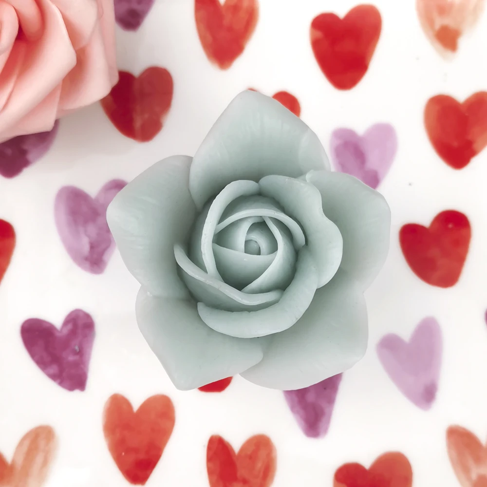 HC0334 PRZY Blooming Peony Mold Silicone Flower Bouquet Rose Molds Beautiful Peony Mold Soap Candle Moulds Clay Resin Moulds