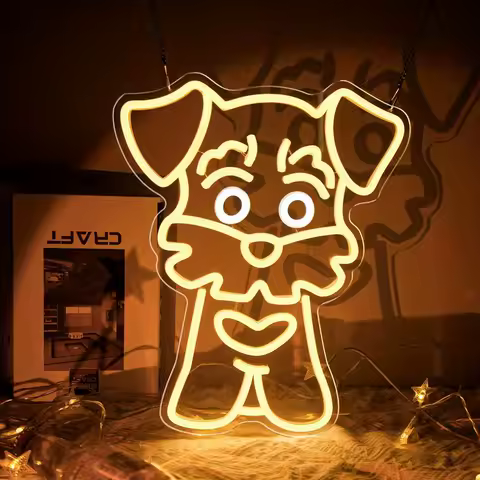 Schnauzer Neon Light Sign USB Dimmable LED Neon Sign Wall Decoration for Bedroom Gameroom Livingroom Birthday Party Gifts