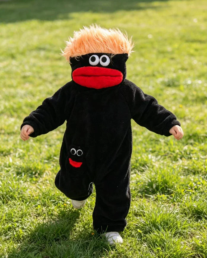 Kinder Großmaul-Monster Onesie Pyjama Flanell Fleece Cartoon Tierkostüm Kinder Warmer Kapuzen-Jumpsuit Schlafanzug Hausanzug