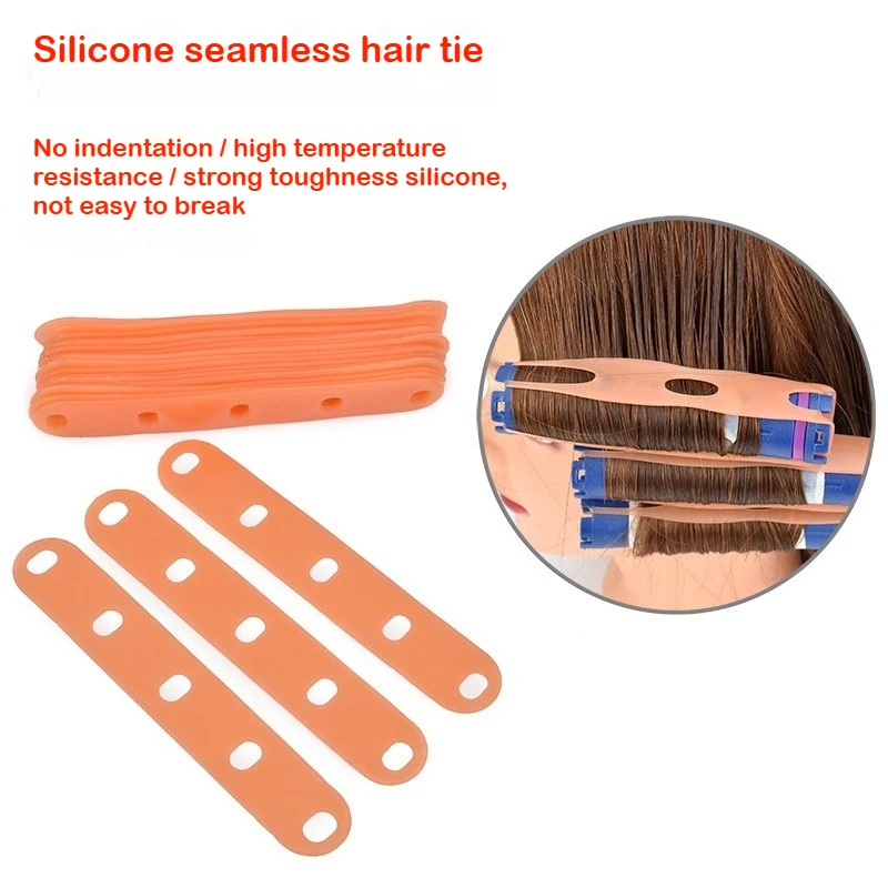 

10/20pc Curling Rubber Bands Professional Color Changing Cold Wave Rods Band Fits Various Hair Rollers Barber Hair Styling Tools