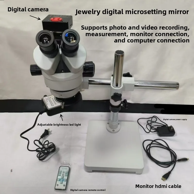 Gem inlay electronic digital microscope machine maintenance trinocular micro-inlay gold striking tools