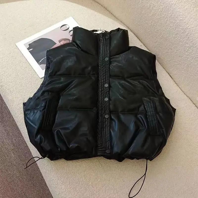 

Women's Winter Vest Sleeveless Coat Fashion Minimalist Oversized Vintage Padded Gilet Thick Warm Fleece Lining Outerwear Jacket​
