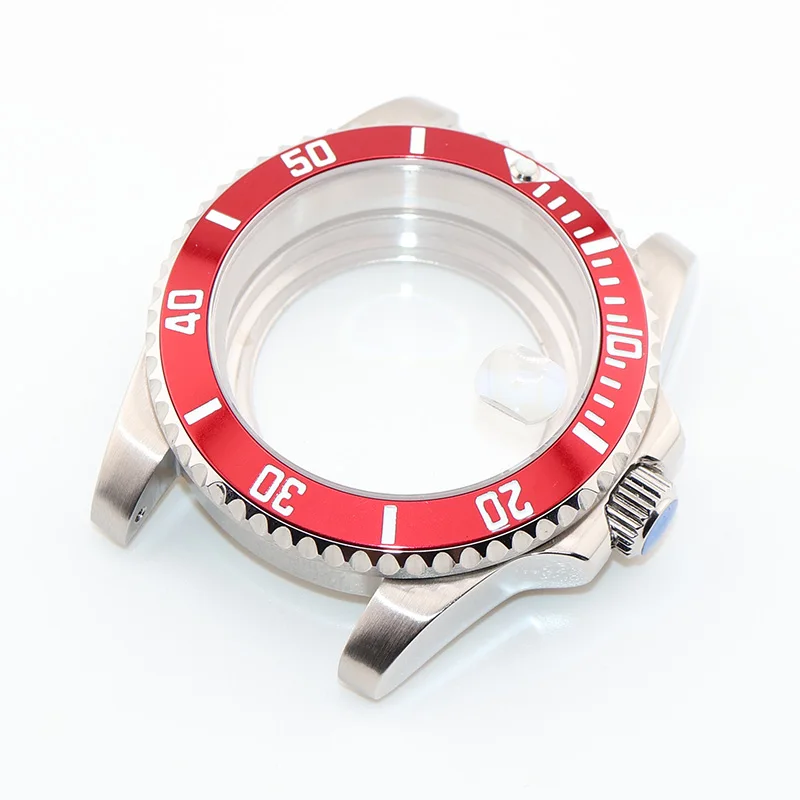 

40mm Mens Watch Cases Stainless Steel for King Seiko Mod NH34 NH35 NH36 Brushed with Polished Sides Replacement Parts