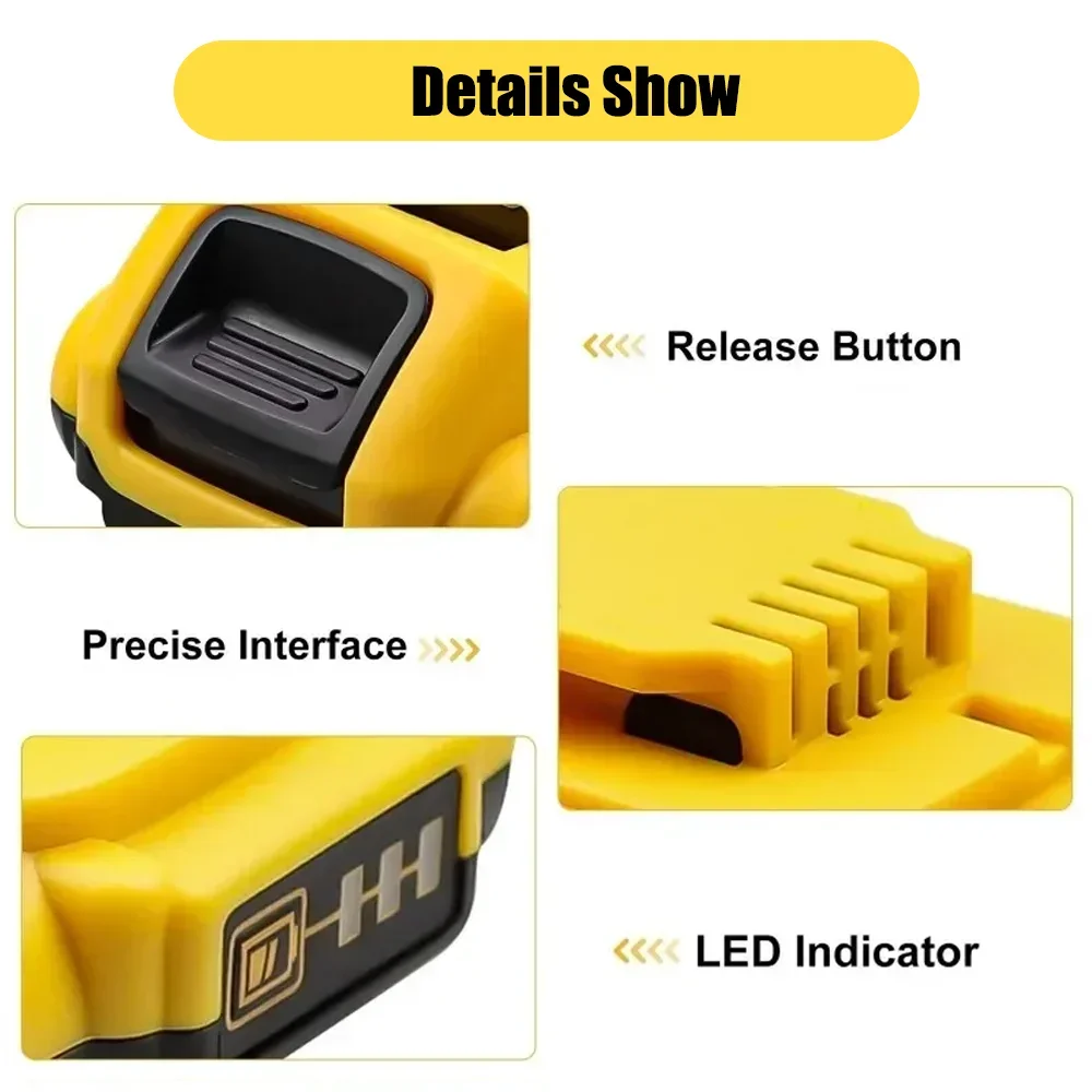 12V 3Ah DCB201 Rechargeable Battery for DeWalt DCB182 DCB120 DCB123 DCB122 DCB127 DCB124 Power Tools Replace Lithium Ion Battery