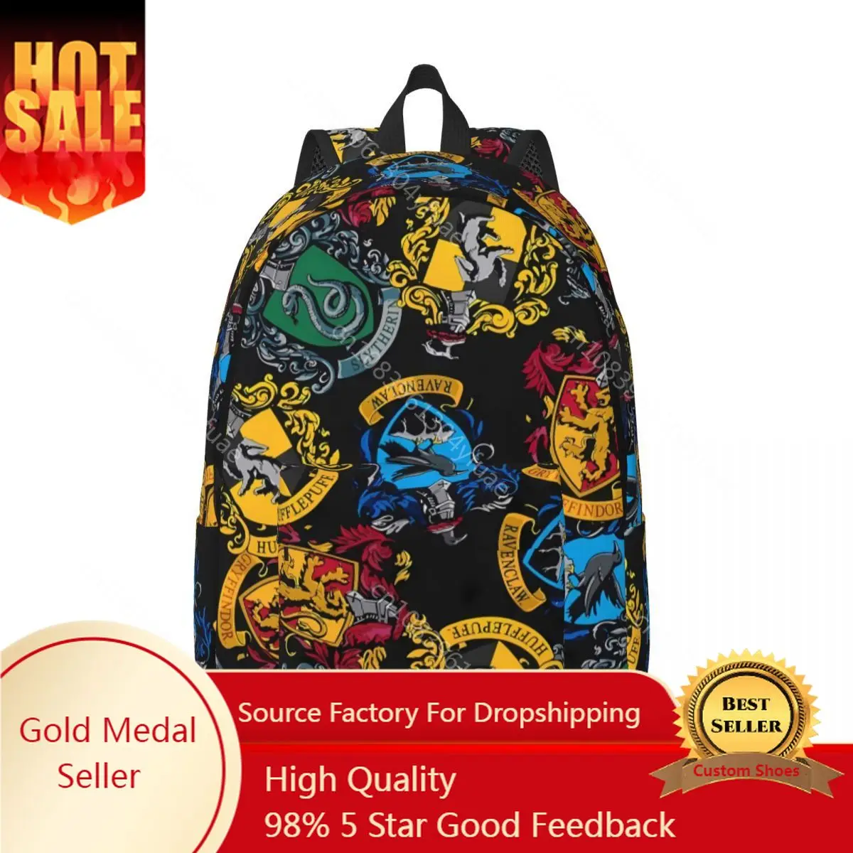 

Harrys Movie Backpack Magical Cartoon Cycling Backpacks Female Colorful Breathable High School Bags Funny Rucksack