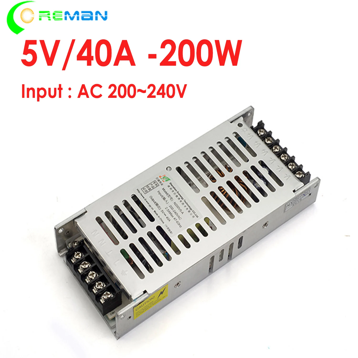 110V 220V Auoto switch   5V 40A 200W Power supply power source for led display led sign