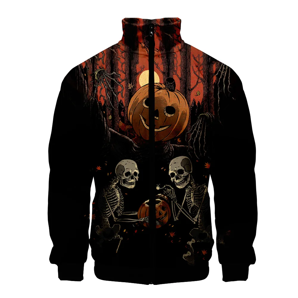 

Skull Pumpkin Saints' Day Hallowmas Jacket 3D Baseball Uniform Men Women Tracksuit Harajuku Streetwear Fashion Clothes Plus Size