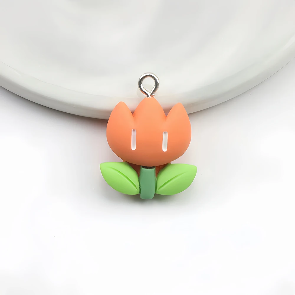 10 Stück Blumen-Harz-Charms, Avocado-Kaktus-Pilz für DIY-Ohrringe, Armbänder, Halsketten, Schlüsselanhänger, Anhänger, Schmuckherstellung – Detail 10