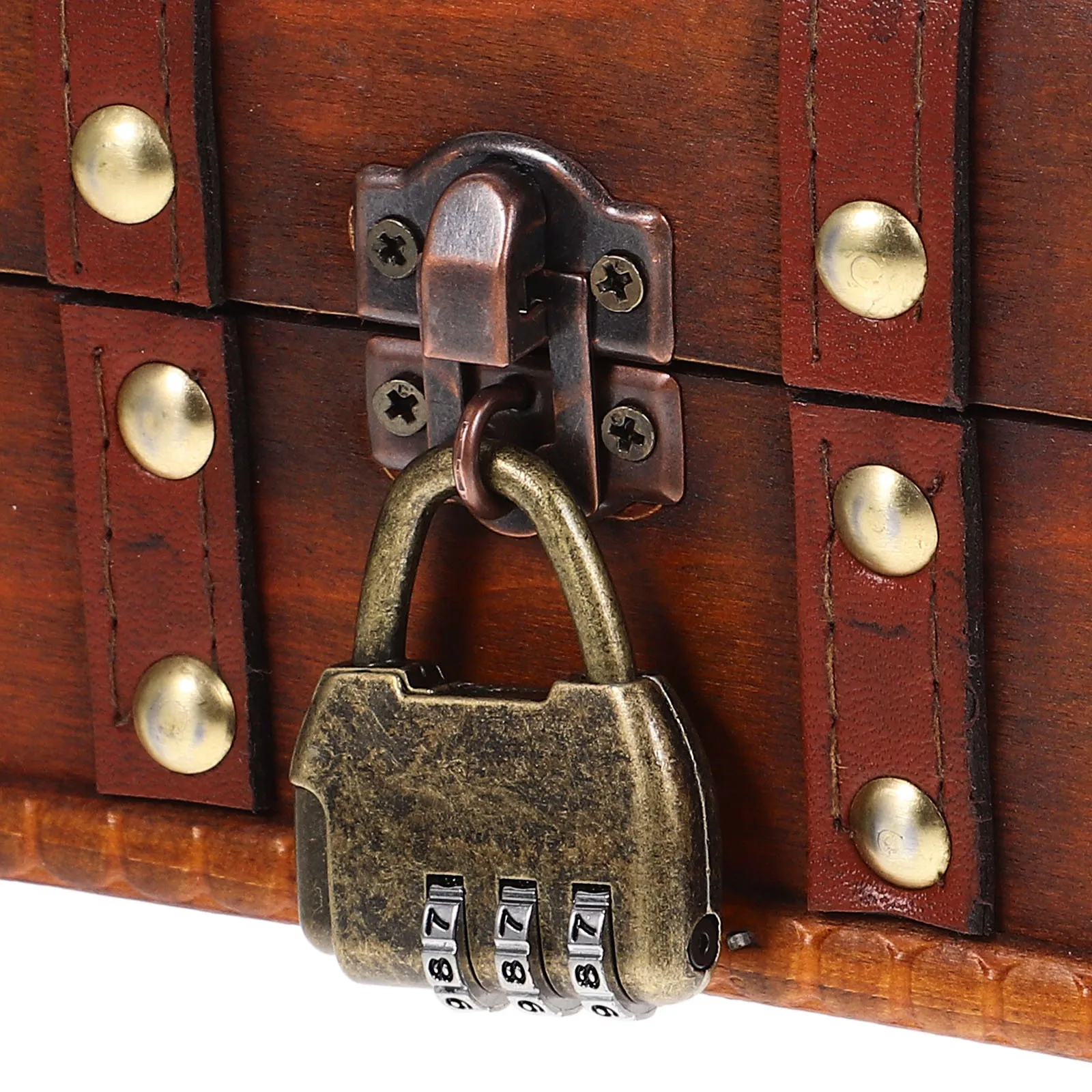 

Vintage Wooden Jewelry Box Retro Treasure Chest Storage Organizer Trinket Case Wood Jewelry Box Wood Treasure Chest