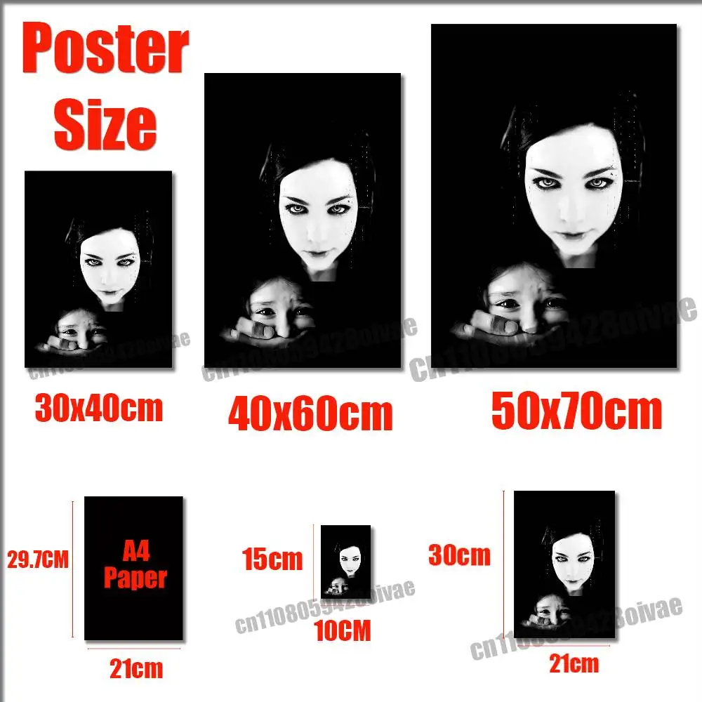 E-Evanescence Fallen A-Amy Lee Poster Sticker For Home Decoration 10x15cm Self-adhesive Souvenirs Playbill Cover