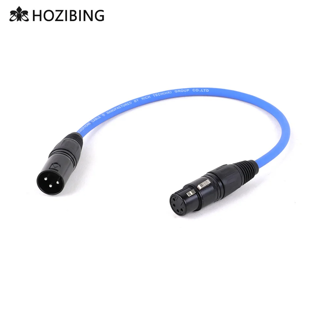 

3Pin Male to 4Pin Female Audio Cables Extension Balanced Microphone Cable Multi-Color Mic Cord for Mixer Speaker Recording