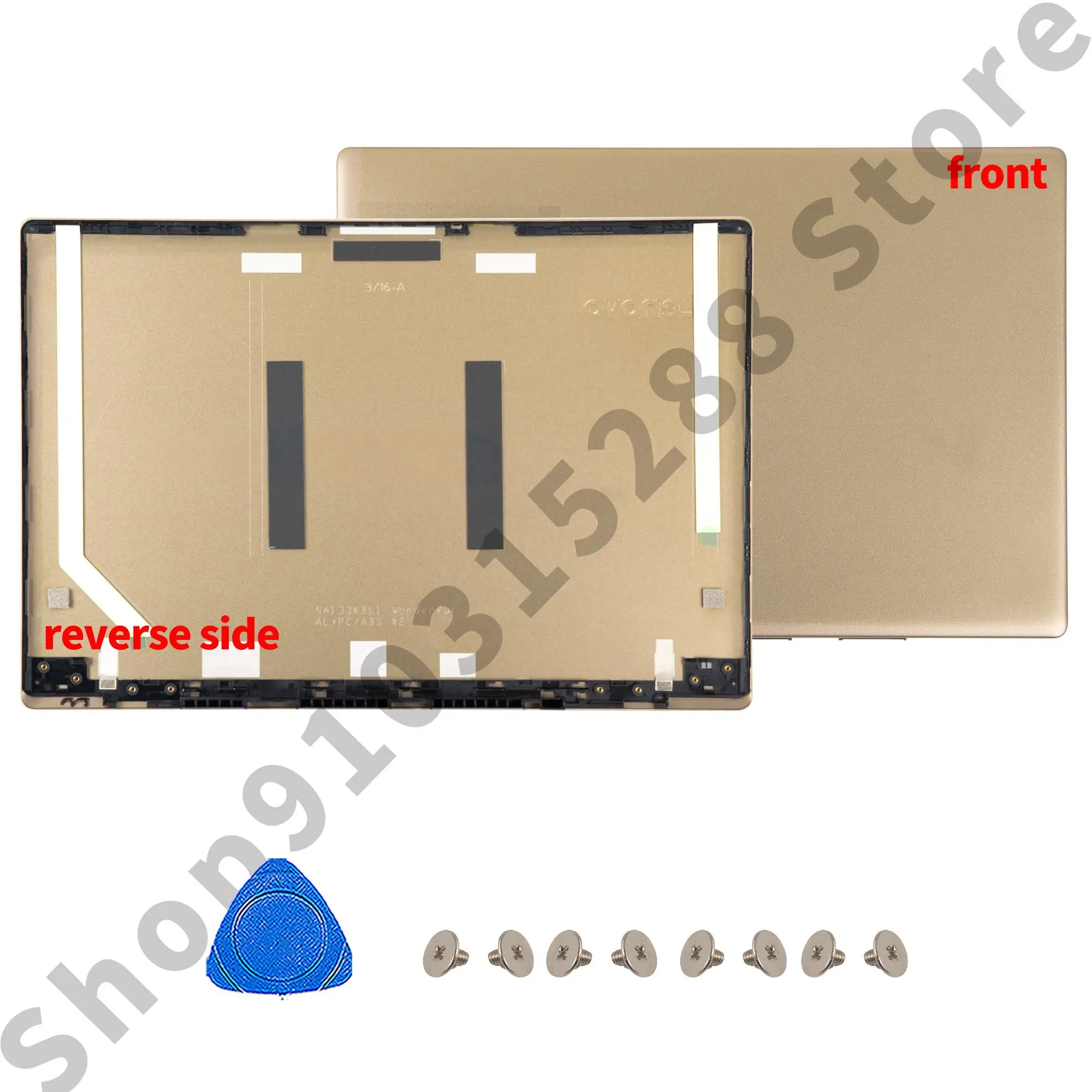 Cubierta trasera LCD para Ideapad 320S-13, 7000-13, 320S-13ISK, 320S-13IKB, bisagras de bisel frontal, fundas para portátiles, reemplaza oro, nuevo