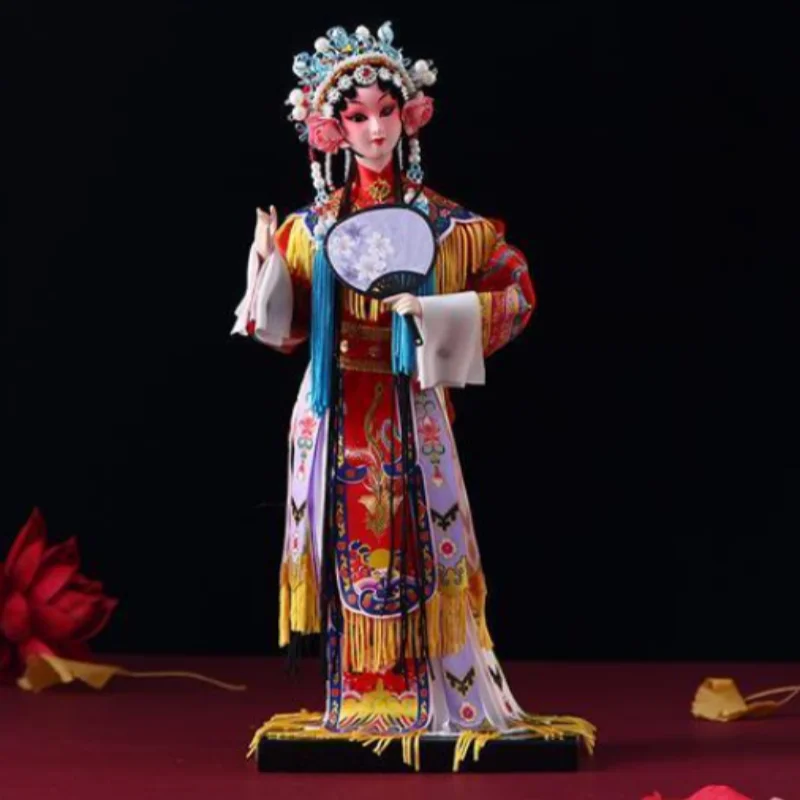 Chinese Peking Opera Silk Doll - Yang Guifei Consort Figurine, Traditional Handmade Craft Feature Gift Cultural Art Display